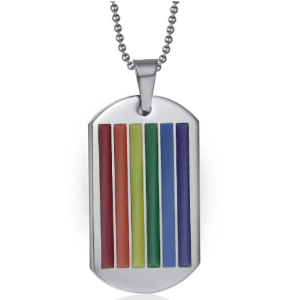 Collana LGBT con strisce arcobaleno