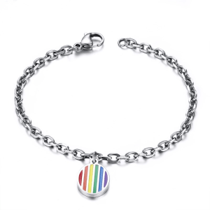 Bracciale in acciaio gay LGBT