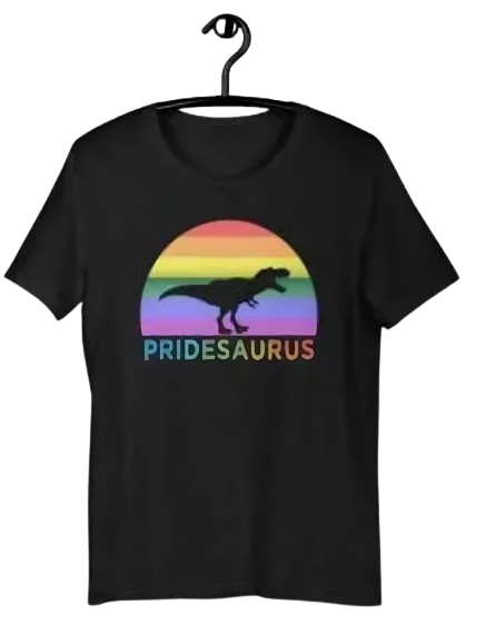 Maglietta Dinosauro LGBT Pridesaurus