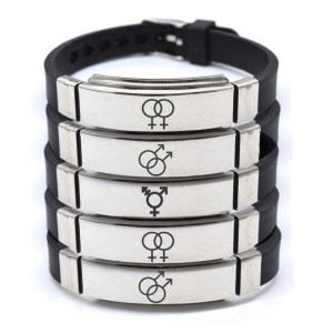 Bracciale lgbt inciso per uomini e donne