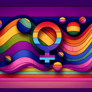 Les couleurs du drapeau lesbien